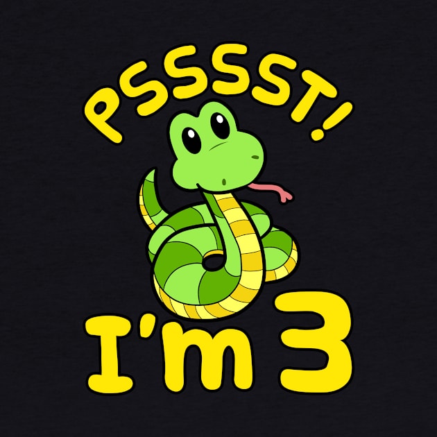 Kids Snake Shirt - 3rd Birthday by redbarron